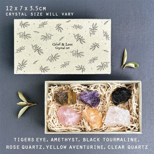 East of India Grief & Loss Large Matchbox Crystal Set crystal East of India Grief & Loss Large Matchbox Crystal Set