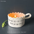 East of India Handled Scallop Tea Light Holder - Let your light shine tea light holder East of India Handled Scallop Tea Light Holder - Let your light shine
