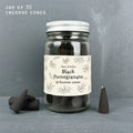 East of India Jar of Incense Cones - Black Pomegranate incense East of India Jar of Incense Cones - Black Pomegranate