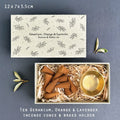 East of India Large Matchbox Cone Set - Geranium, Orange & Lavender incense East of India Large Matchbox Cone Set - Geranium, Orange & Lavender