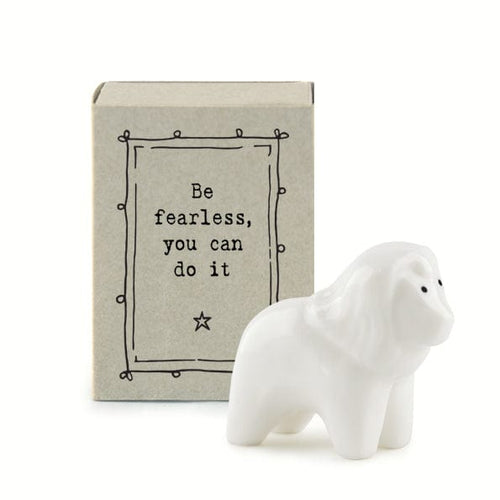 ornament East of India - Matchbox Porcelain Lion Ornament