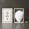 East Of India Matchbox Porcelain Oyster ornament East Of India Matchbox Porcelain Oyster