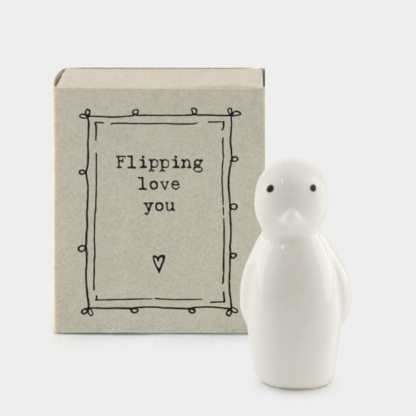 ornament East of India - Matchbox Porcelain Penguin Ornament