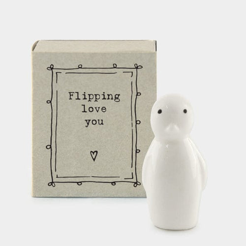 ornament East of India - Matchbox Porcelain Penguin Ornament