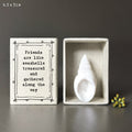 East Of India Matchbox Porcelain Shell ornament East Of India Matchbox Porcelain Shell