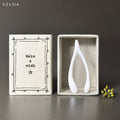 East Of India Matchbox Porcelain Wishbone ornament East Of India Matchbox Porcelain Wishbone