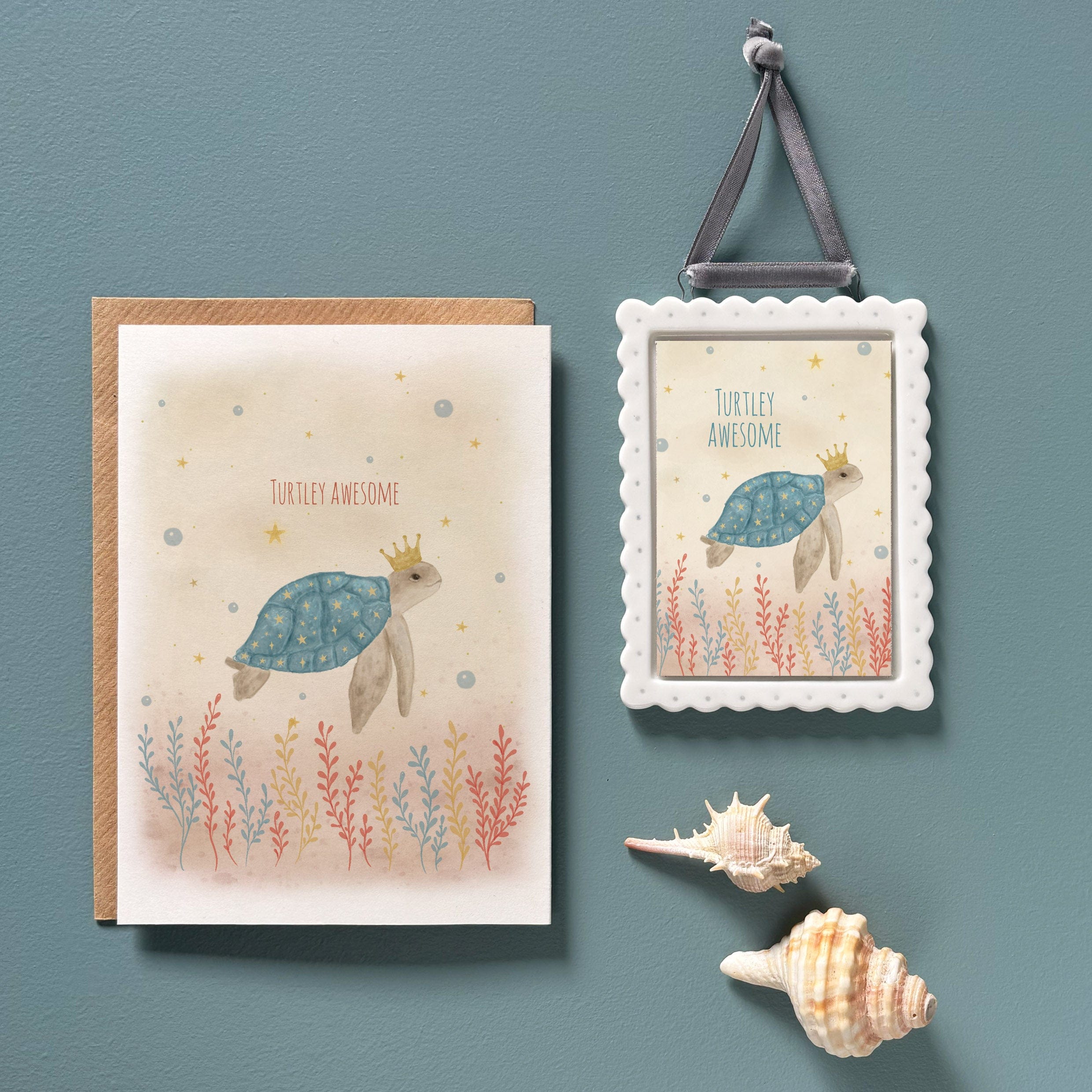 East of India Porcelain Framed Picture - Turtley awesome Picture East of India Porcelain Framed Picture - Turtley awesome