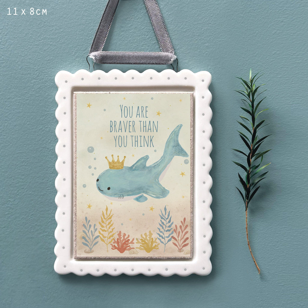 East of India Porcelain Framed Picture - You are braver than you think Picture East of India Porcelain Framed Picture - You are braver than you think