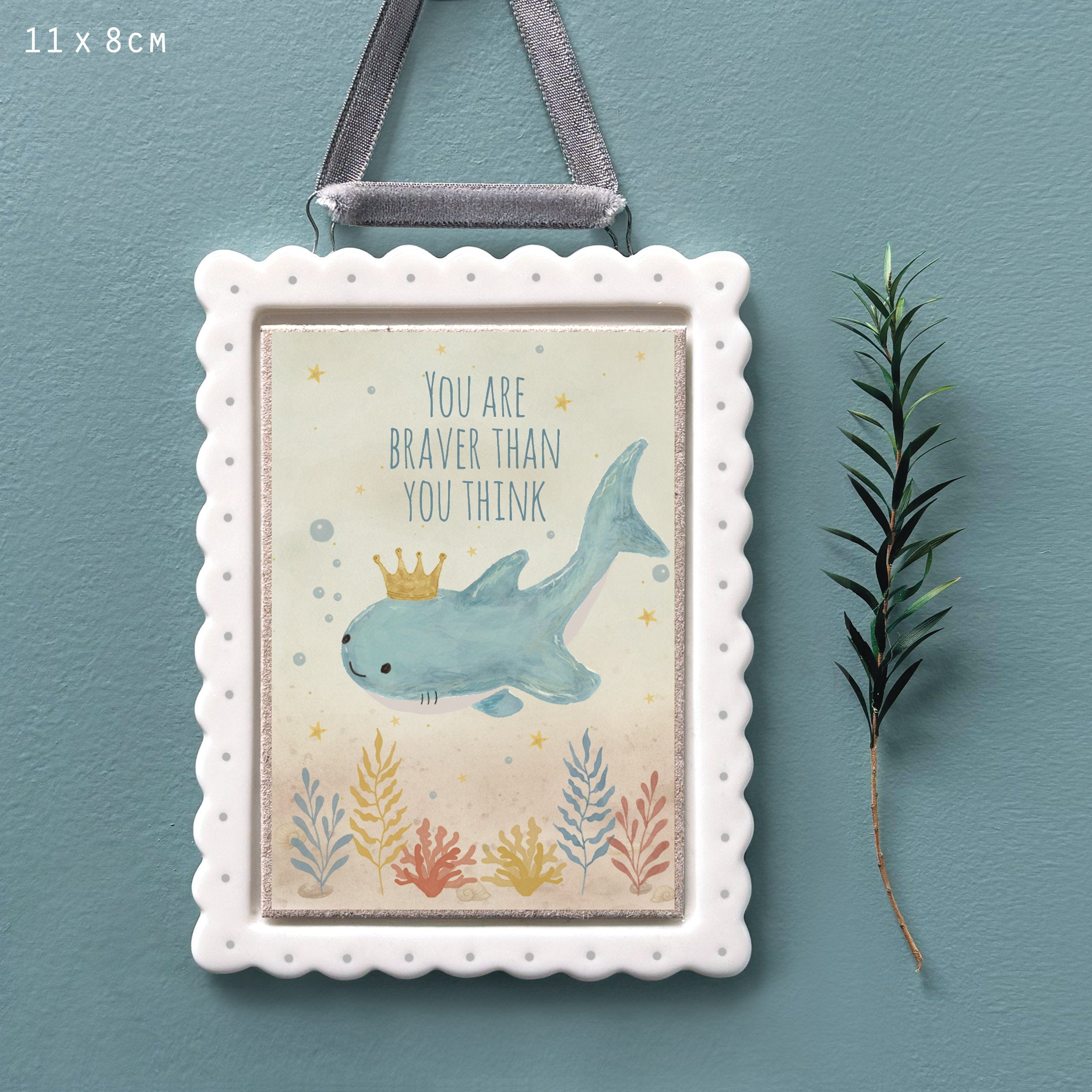 East of India Porcelain Framed Picture - You are braver than you think Picture East of India Porcelain Framed Picture - You are braver than you think