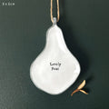 East of India Porcelain Hanging Pear - Lovely pear Hanging Decoration East of India Porcelain Hanging Pear - Lovely pear