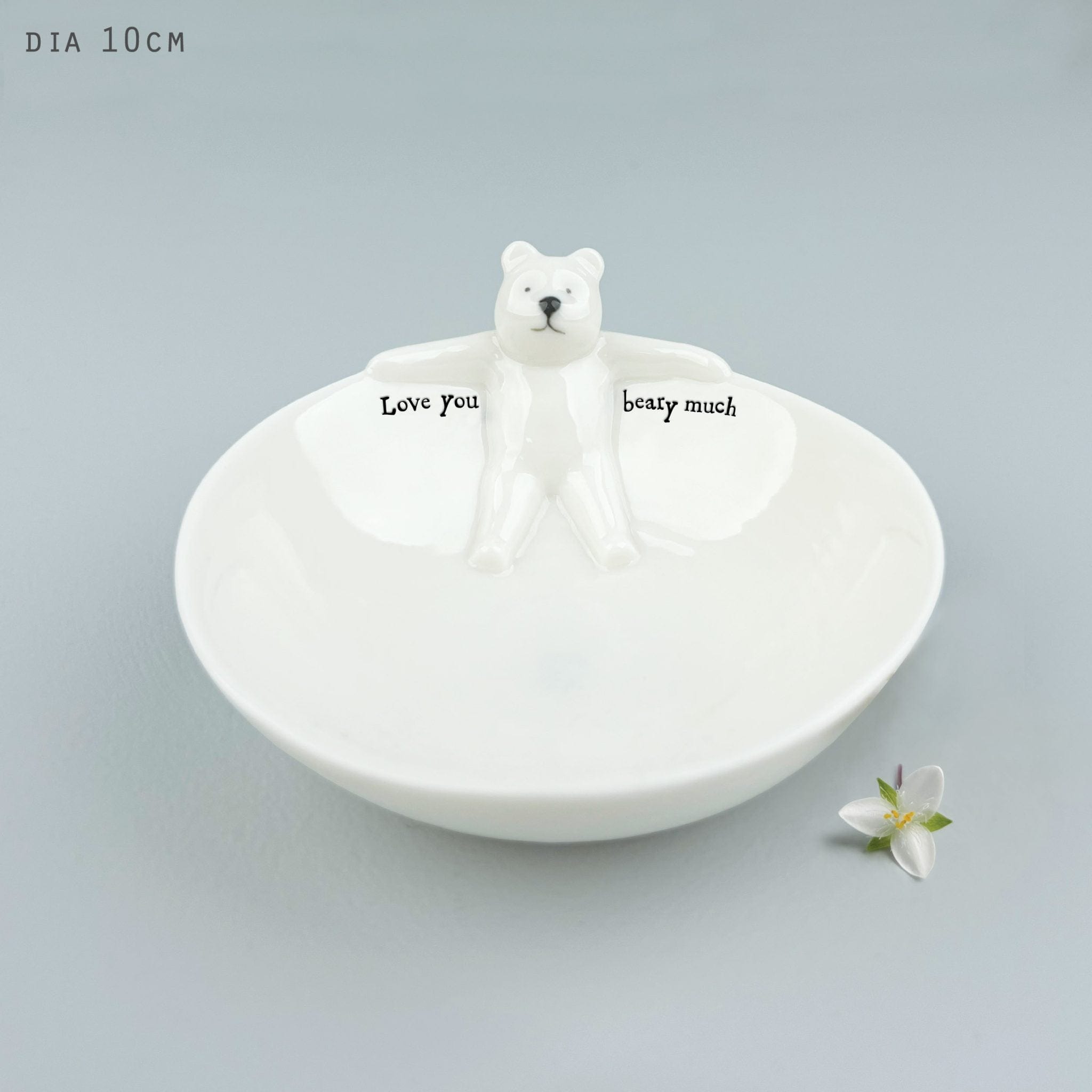 East of India Porcelain Medium Animal Bowl - Stretching Bear ring dish East of India Porcelain Medium Animal Bowl - Stretching Bear