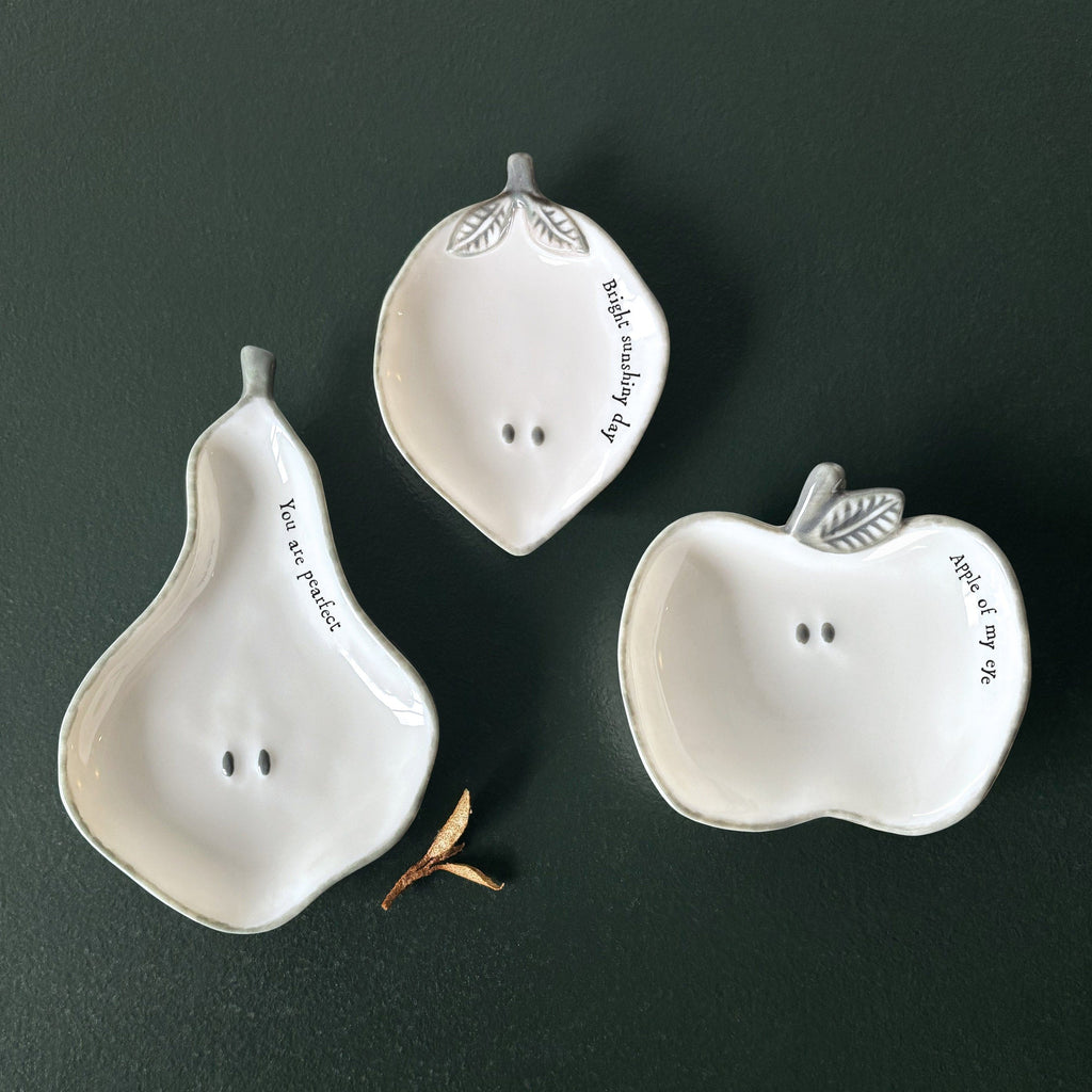 East of India Porcelain Pear Dish ring dish East of India Porcelain Pear Dish