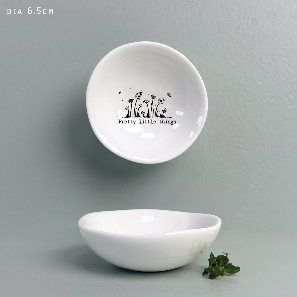East of India Porcelain Small Wobbly Bowl - Pretty Little Things ring dish East of India Porcelain Small Wobbly Bowl - Pretty Little Things