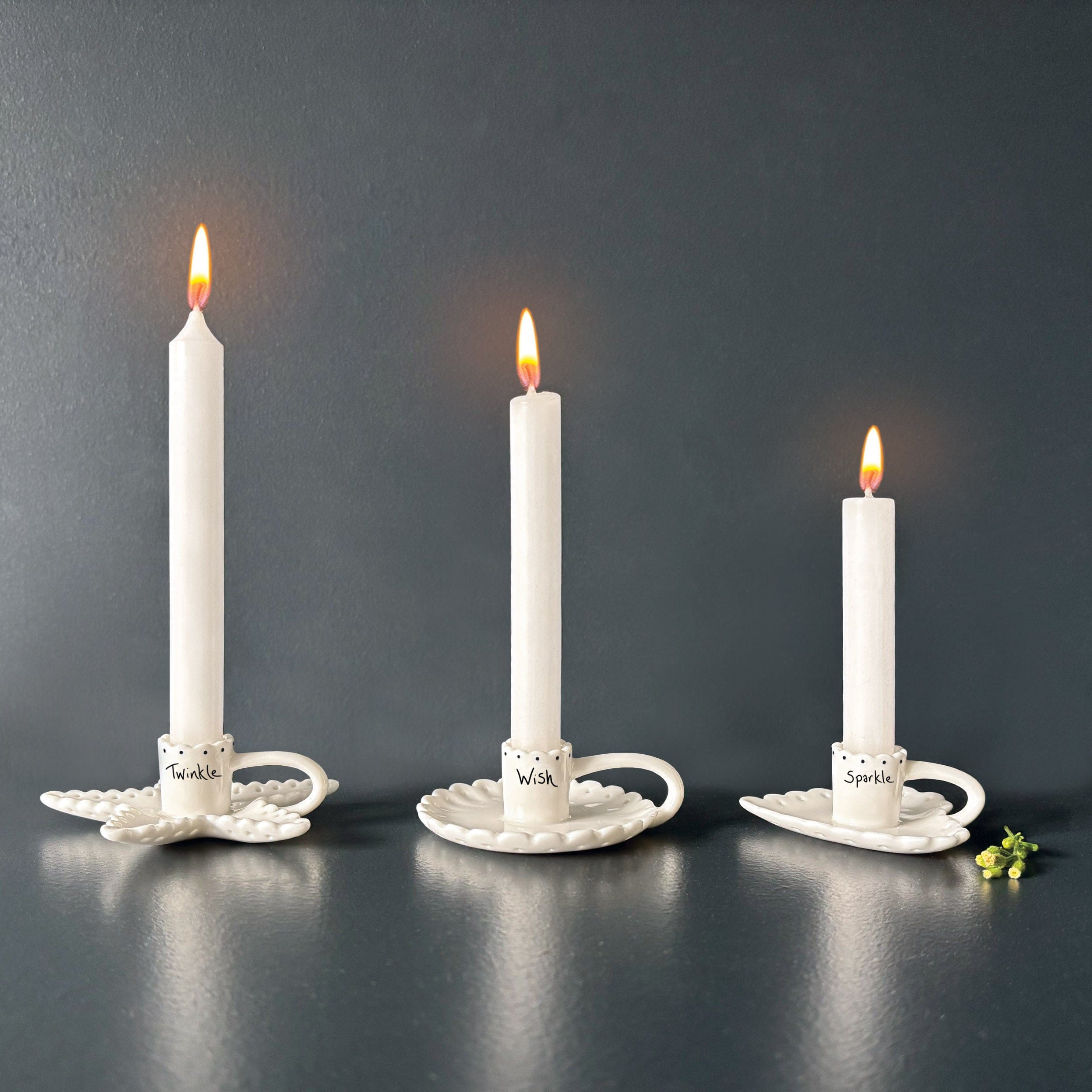 East of India Scallop Candle Holder - Wish candle holder East of India Scallop Candle Holder - Wish