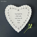 East of India Scallop Heart Coaster - Life filled with ocean dips coaster East of India Scallop Heart Coaster - Life filled with ocean dips