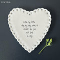 East of India Scallop Heart Coaster - Little by little coaster East of India Scallop Heart Coaster - Little by little