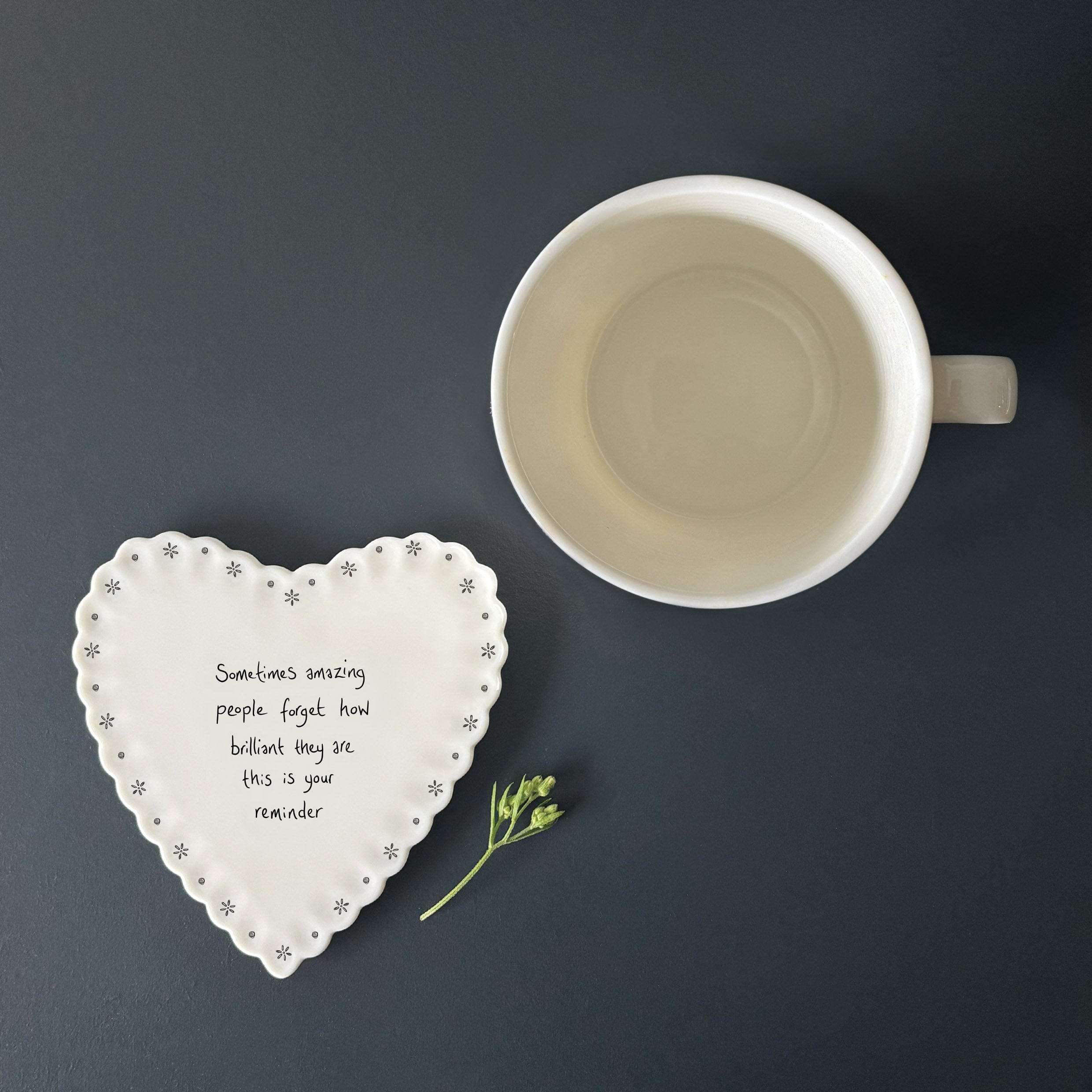 East of India Scallop Heart Coaster - Sometimes amazing people coaster East of India Scallop Heart Coaster - Sometimes amazing people