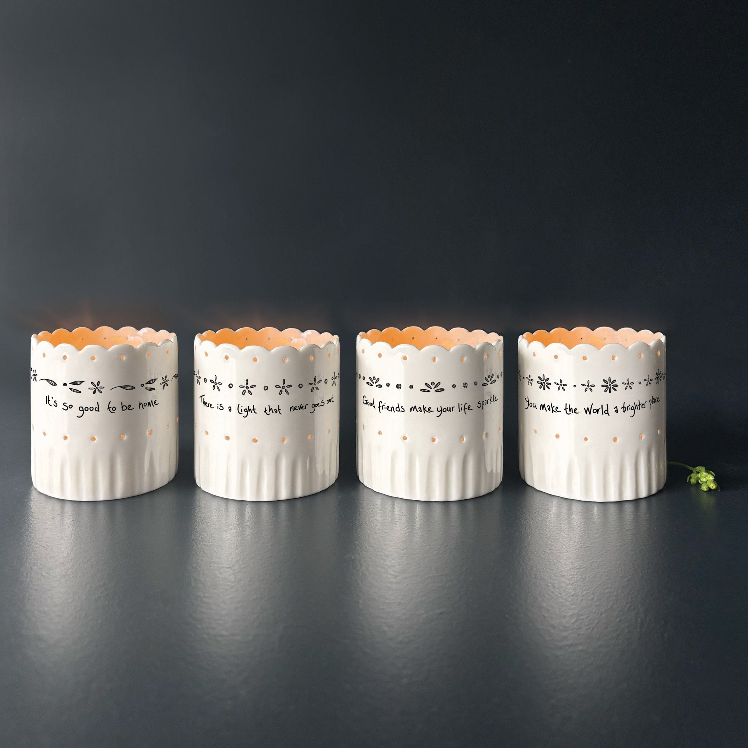East of India Scallop Tea Light Holder - It’s so good to be home tea light holder East of India Scallop Tea Light Holder - It’s so good to be home