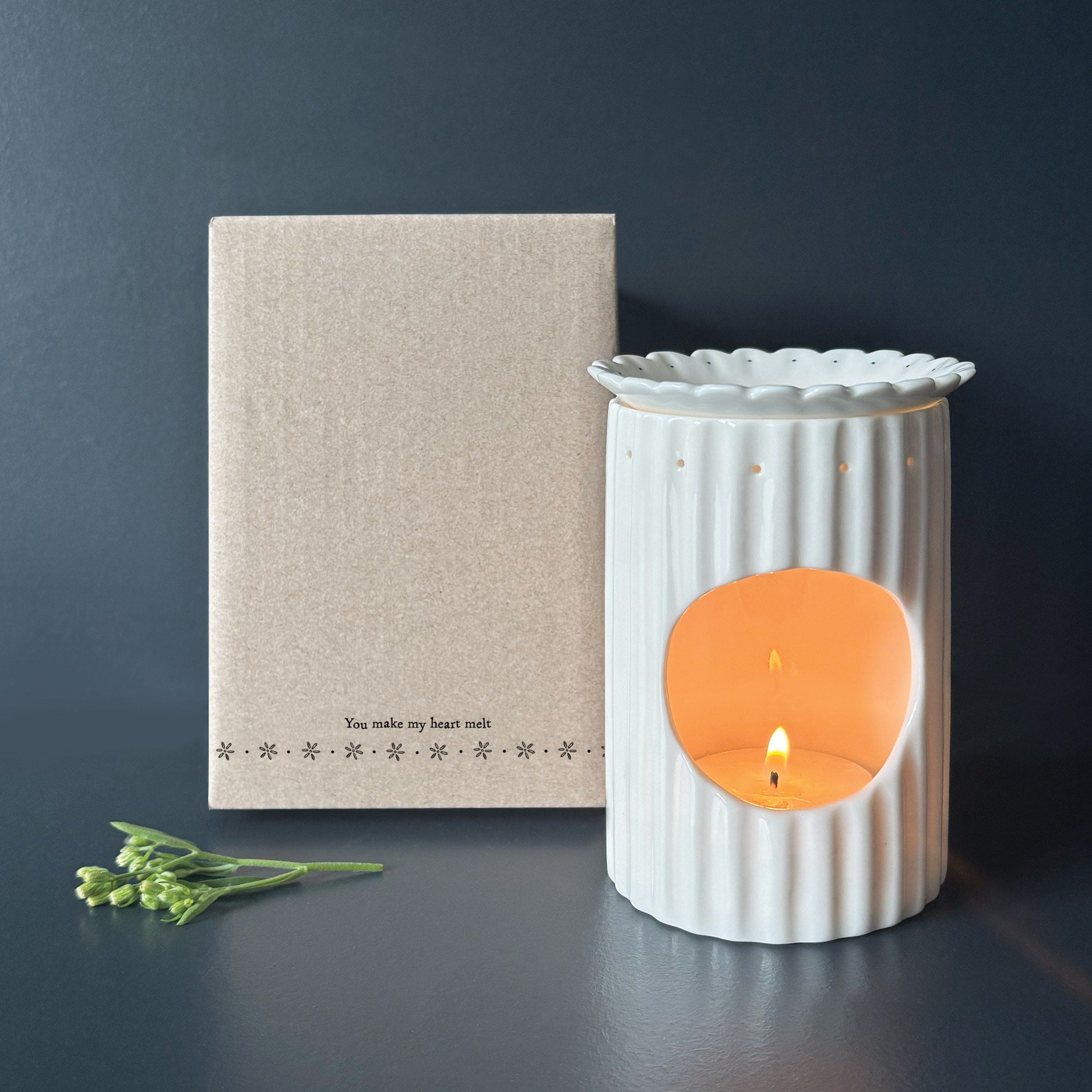 East of India Scallop Wax Melt Burner - You make my heart melt Wax Melt Dish East of India Scallop Wax Melt Burner - You make my heart melt