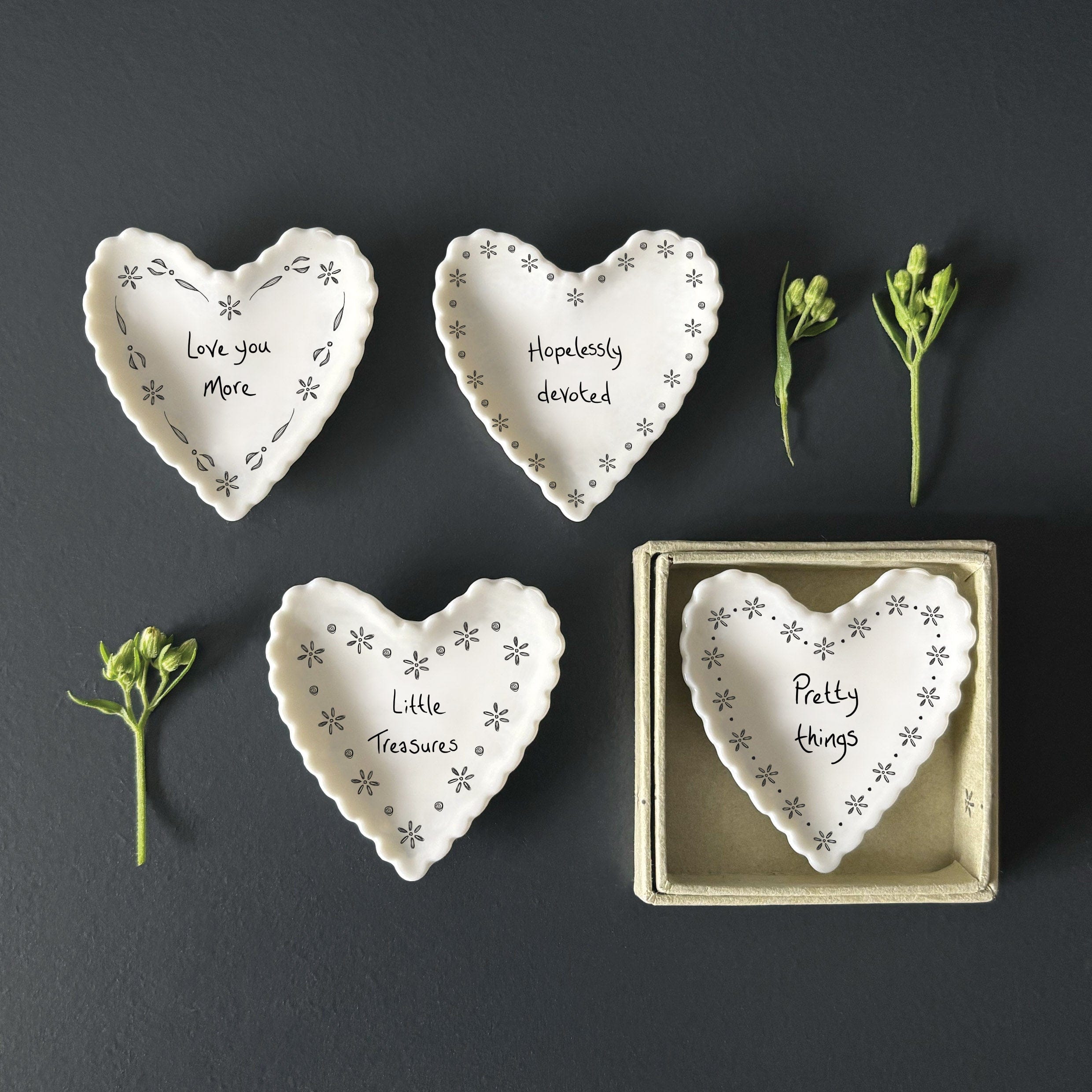 East of India Small Scallop Heart Dish – Pretty things ring dish East of India Small Scallop Heart Dish – Pretty things