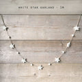 East of India White Stars Felt Garland - Christmas Decorations Wreaths & Garlands East of India White Stars Felt Garland