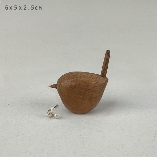 East of India Wren Wooden Ornament Hanging Decoration East of India Wren Wooden Ornament