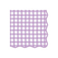 Elegant Lilac Gingham Party Napkins x 20 Paper Napkins Elegant Lilac Gingham Party Napkins x 20