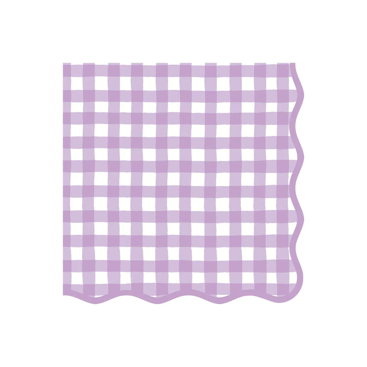 Elegant Lilac Gingham Party Napkins x 20 Paper Napkins Elegant Lilac Gingham Party Napkins x 20