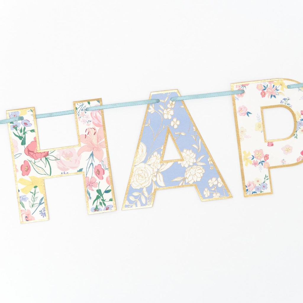English Garden Birthday Party Garland Bunting English Garden Birthday Party Garland