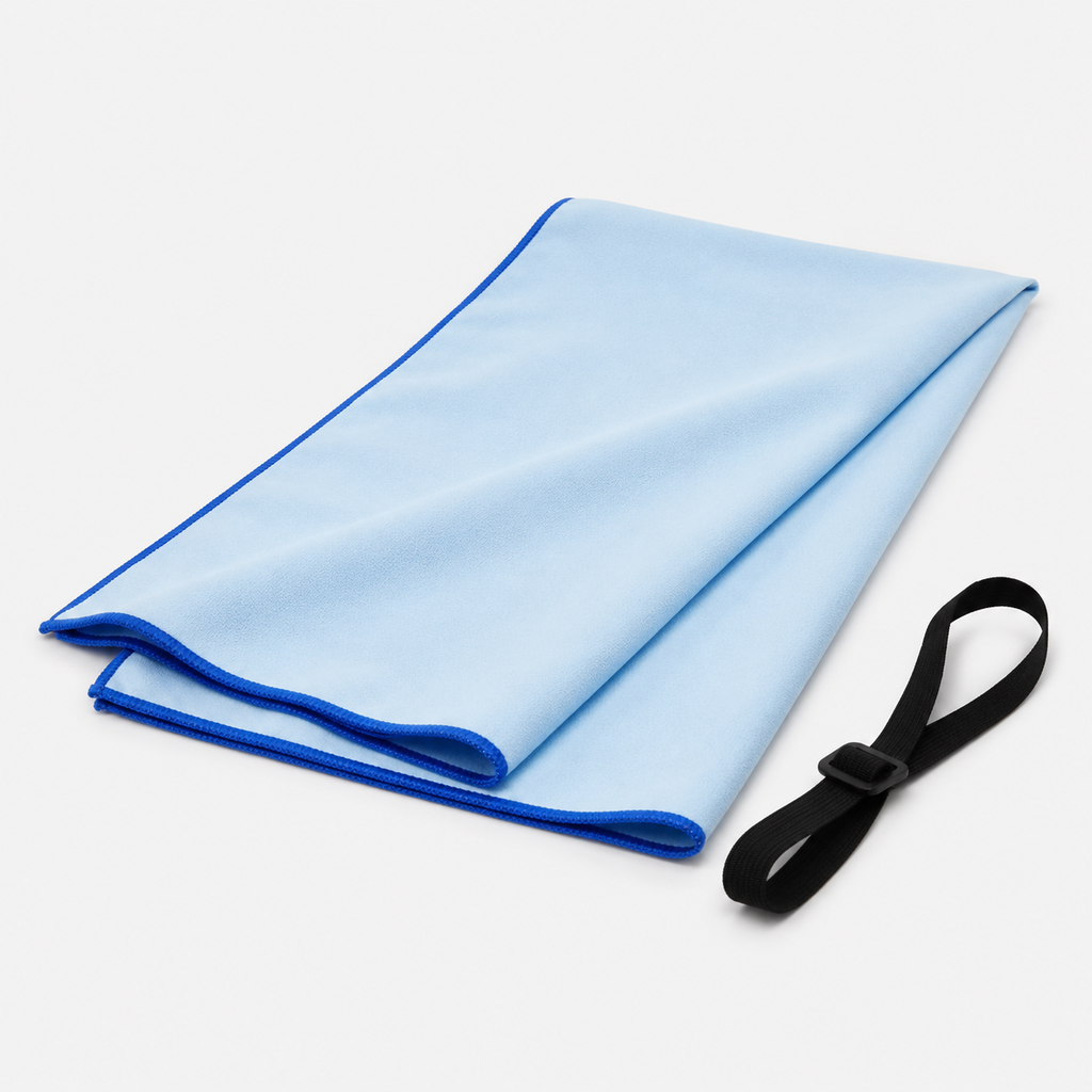 Quick-Dry Microfibre Yoga Towel with Carry Strap