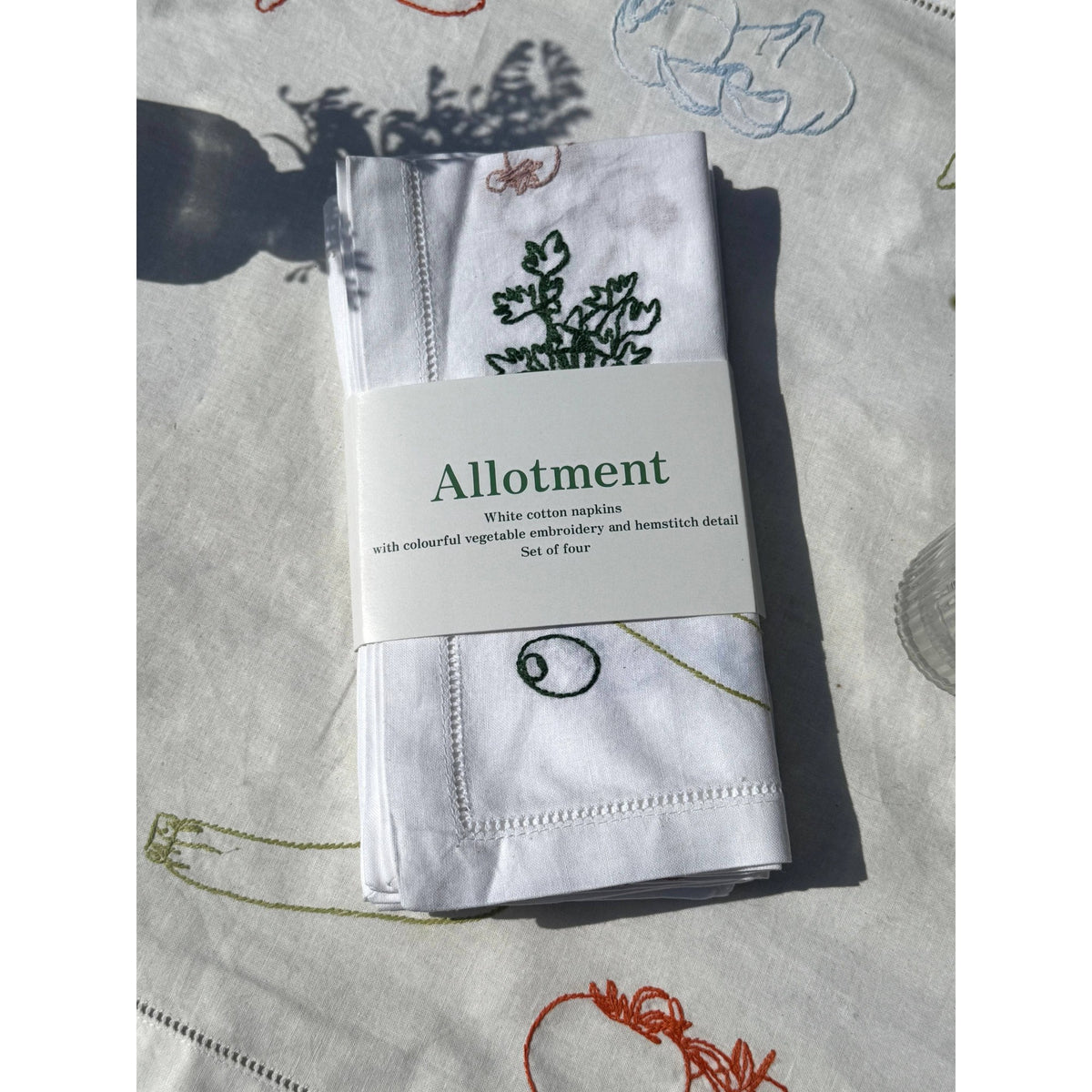 Allotment Embroidered Napkins - Pack of 4