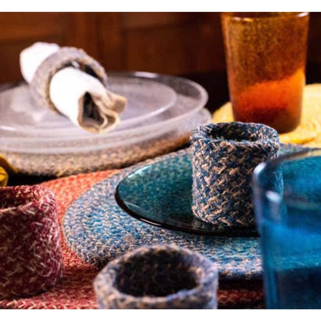 Jute Placemats - Pearl White & Natural, Set of 4