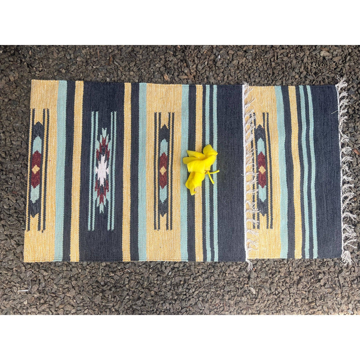Handwoven Natural Cotton Yoga Mat