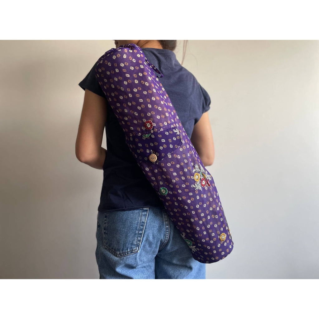 Upcycled Sari Yoga Mat Bag
