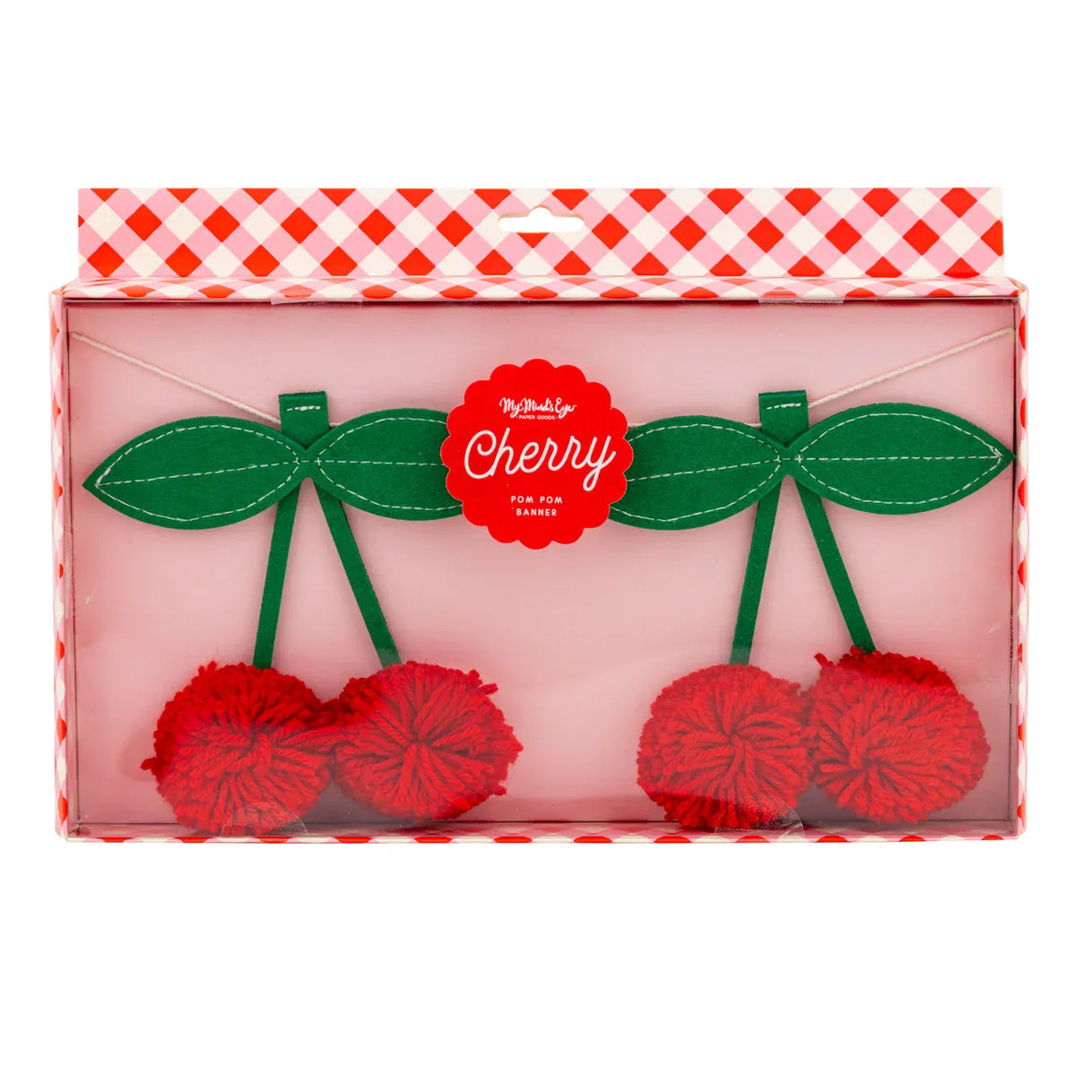 Felt Cherries Banner - Cherry Party Decorations Banners Felt Cherries Banner