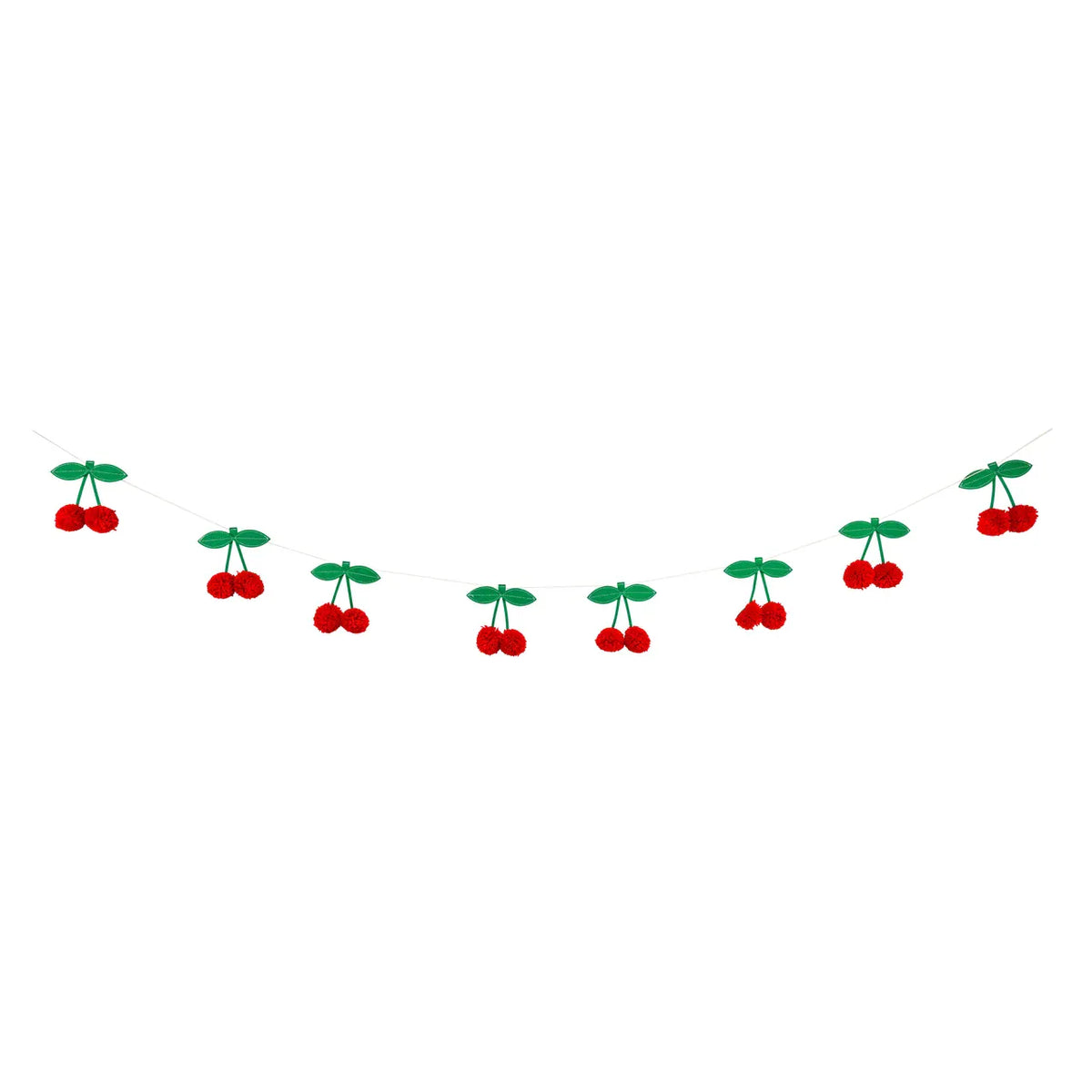 Felt Cherries Banner - Cherry Party Decorations Banners Felt Cherries Banner