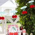 Felt Cherries Banner - Cherry Party Decorations Banners Felt Cherries Banner