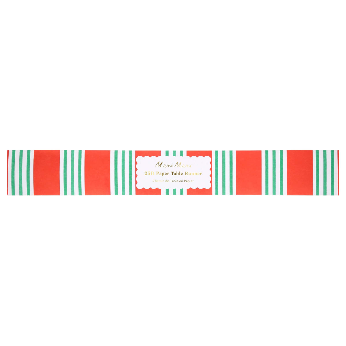 Festive Stripe Christmas Paper Table Runner | Meri Meri Christmas Table Tableware Festive Stripe Christmas Paper Table Runner