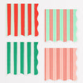 Festive Stripe Small Christmas Party Napkins x 16 | Meri Meri Christmas Table party napkins Festive Stripe Small Christmas Party Napkins x 16
