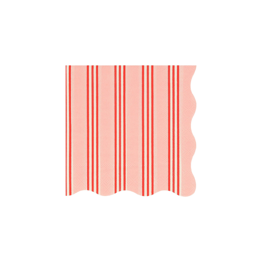 Festive Stripe Small Christmas Party Napkins x 16 | Meri Meri Christmas Table party napkins Festive Stripe Small Christmas Party Napkins x 16