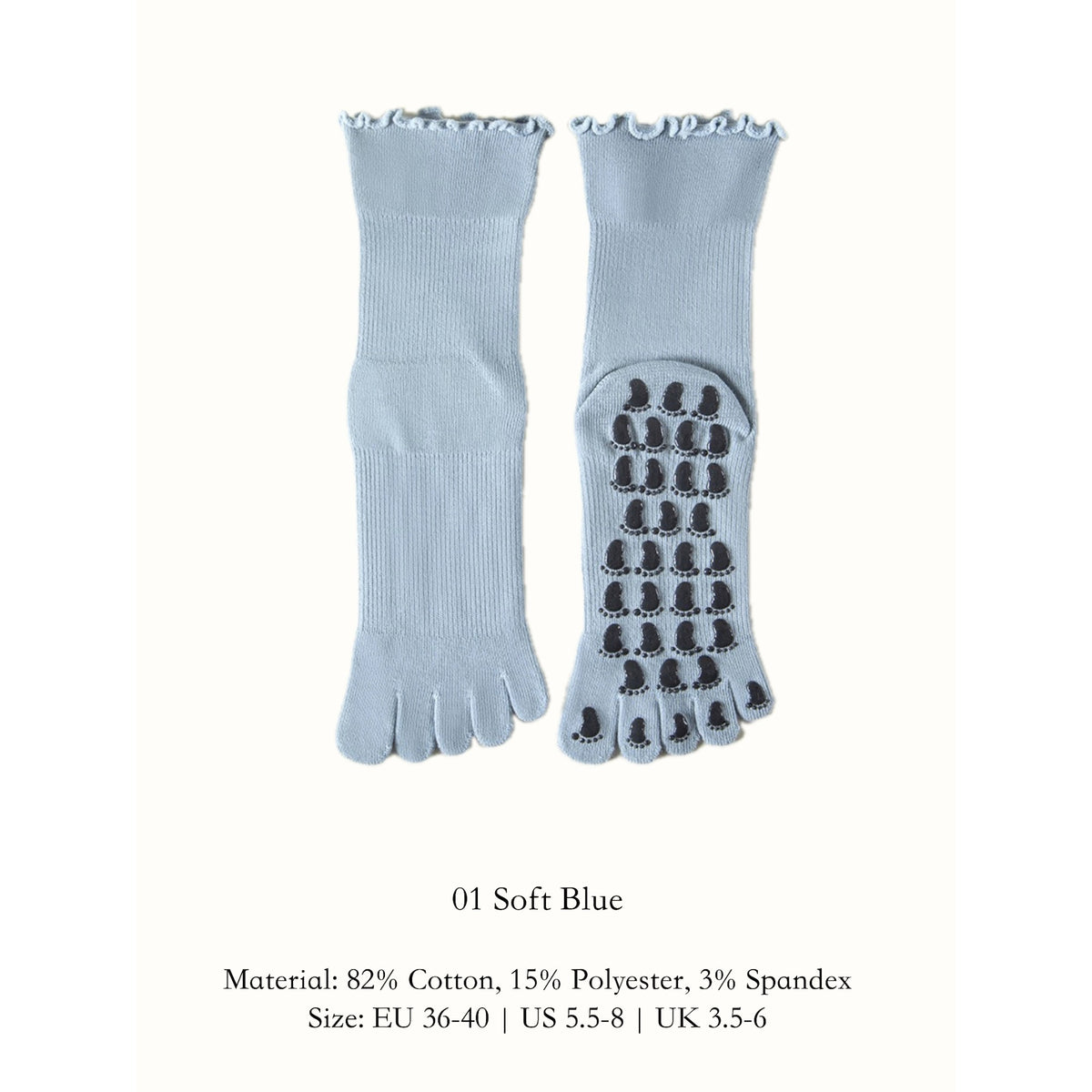 Five Toe Grip Socks for Yoga & Barre