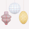 Flora Pink & Yellow Party Lanterns x 3 | Meri Meri | Little Big Party Party Decorations Flora Pink & Yellow Party Lanterns x 3