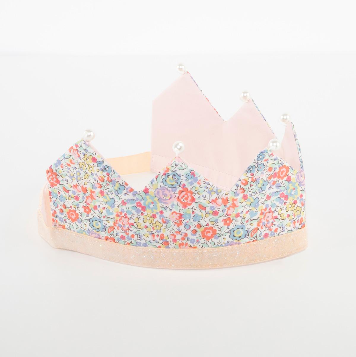 Floral & Pearl Liberty Party Crown | Meri Meri Birthday Party Party Hats Floral & Pearl Liberty Party Crown