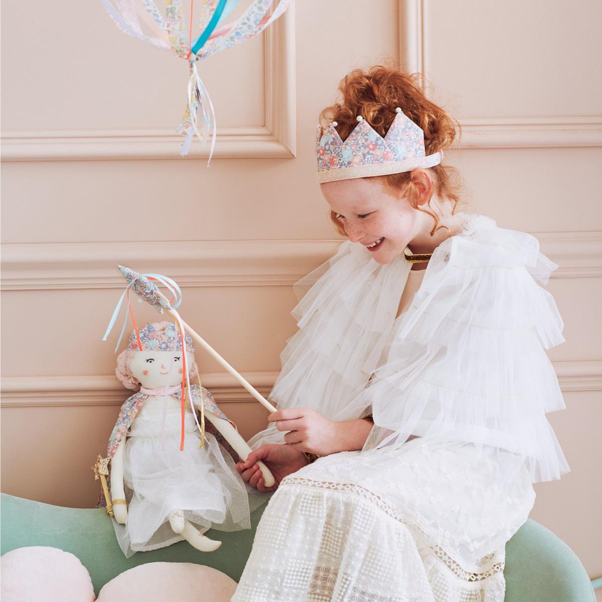 Floral & Pearl Liberty Party Crown | Meri Meri Birthday Party Party Hats Floral & Pearl Liberty Party Crown