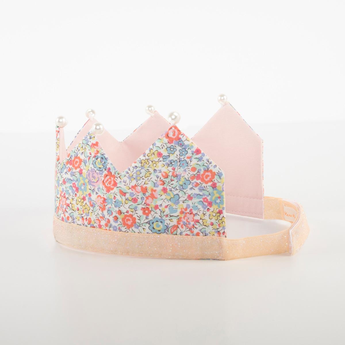 Floral & Pearl Liberty Party Crown | Meri Meri Birthday Party Party Hats Floral & Pearl Liberty Party Crown