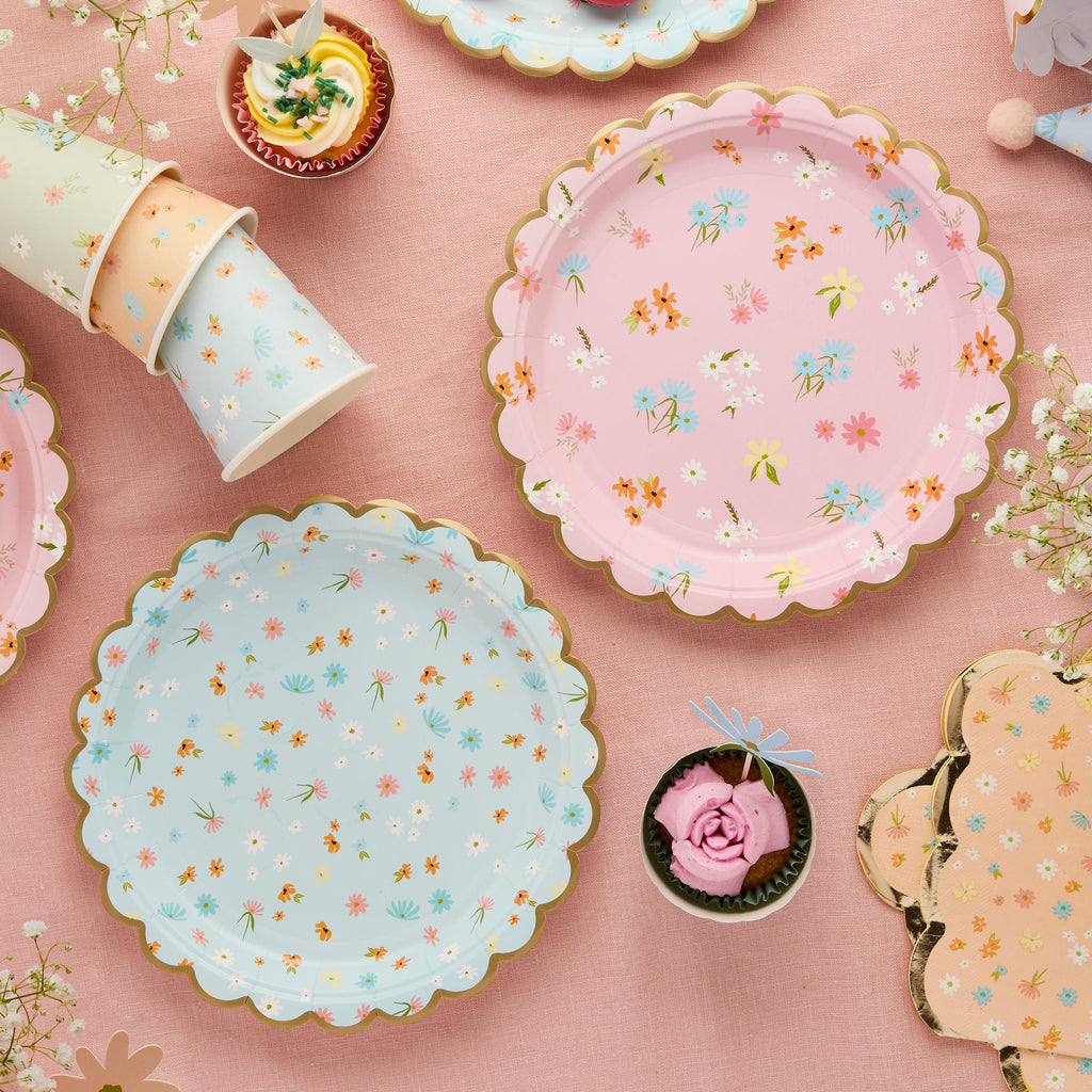 Floral Tea Party Paper Plates x 8 Party Supplies Floral Tea Party Paper Plates x 8