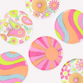 Flower Power Side Party Plates x 8 | Meri Meri party plates Flower Power Side Party Plates x 8