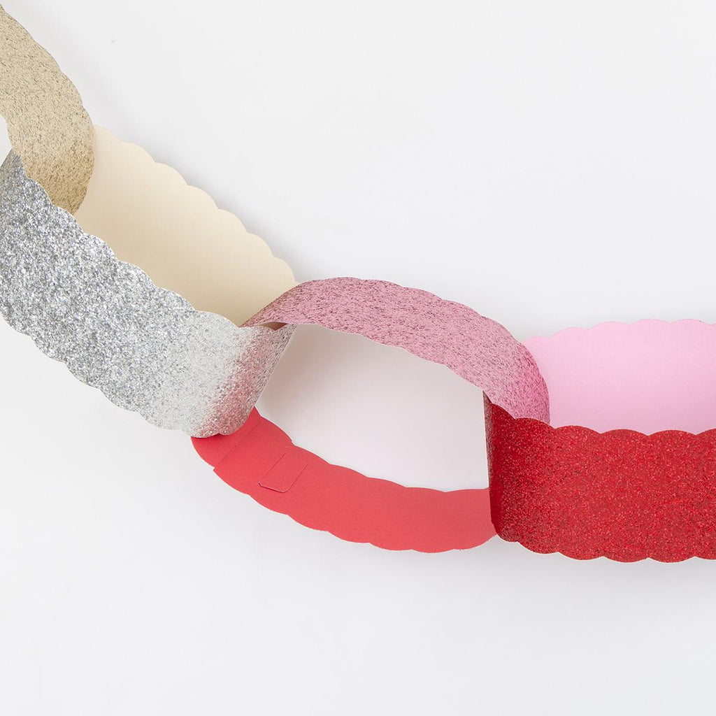 Giant Glitter Paper Chains Set Bunting Giant Glitter Paper Chains Set