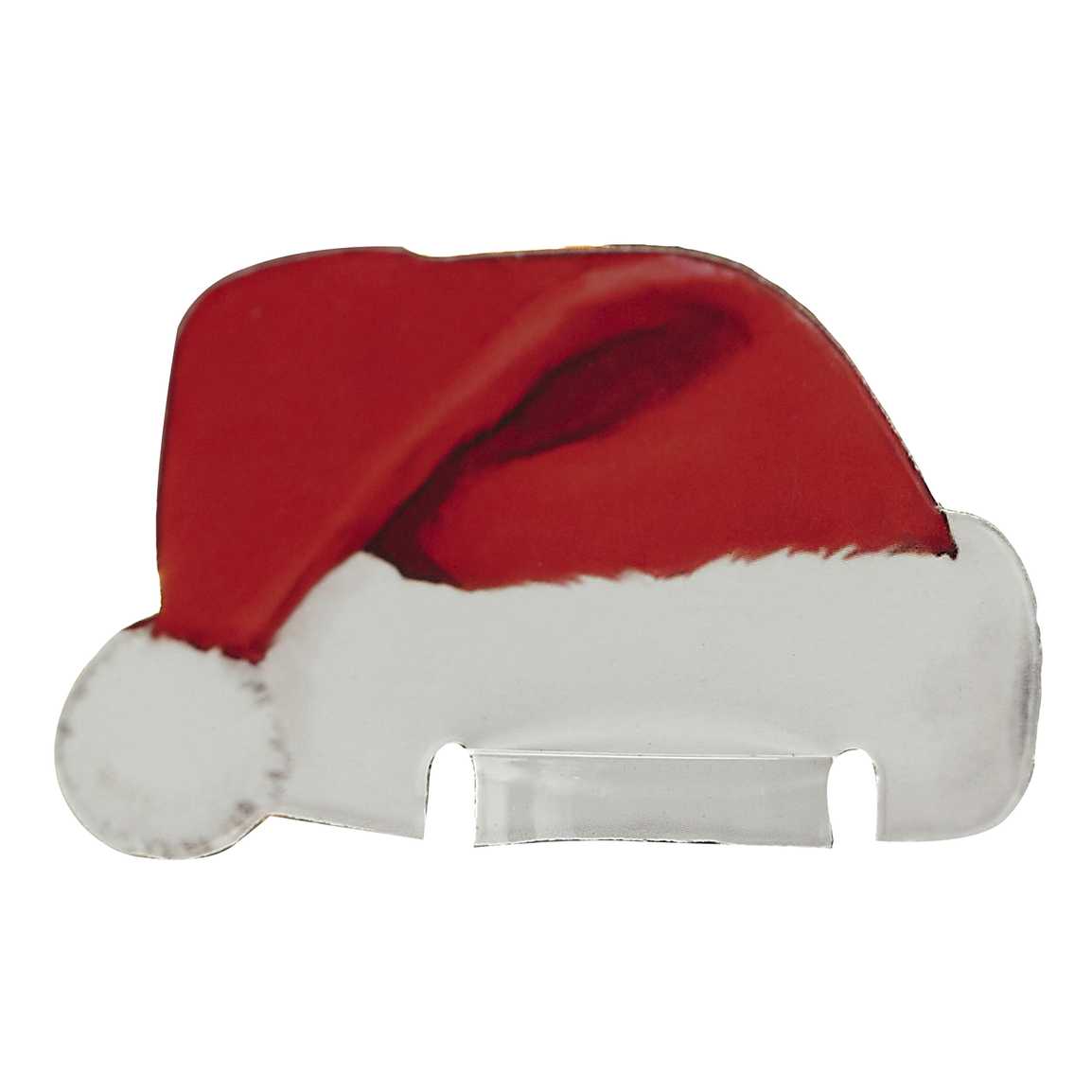 Ginger Ray - Santa Hat Christmas Glass Decorations christmas decorations Santa Hat Christmas Glass Decorations x 10