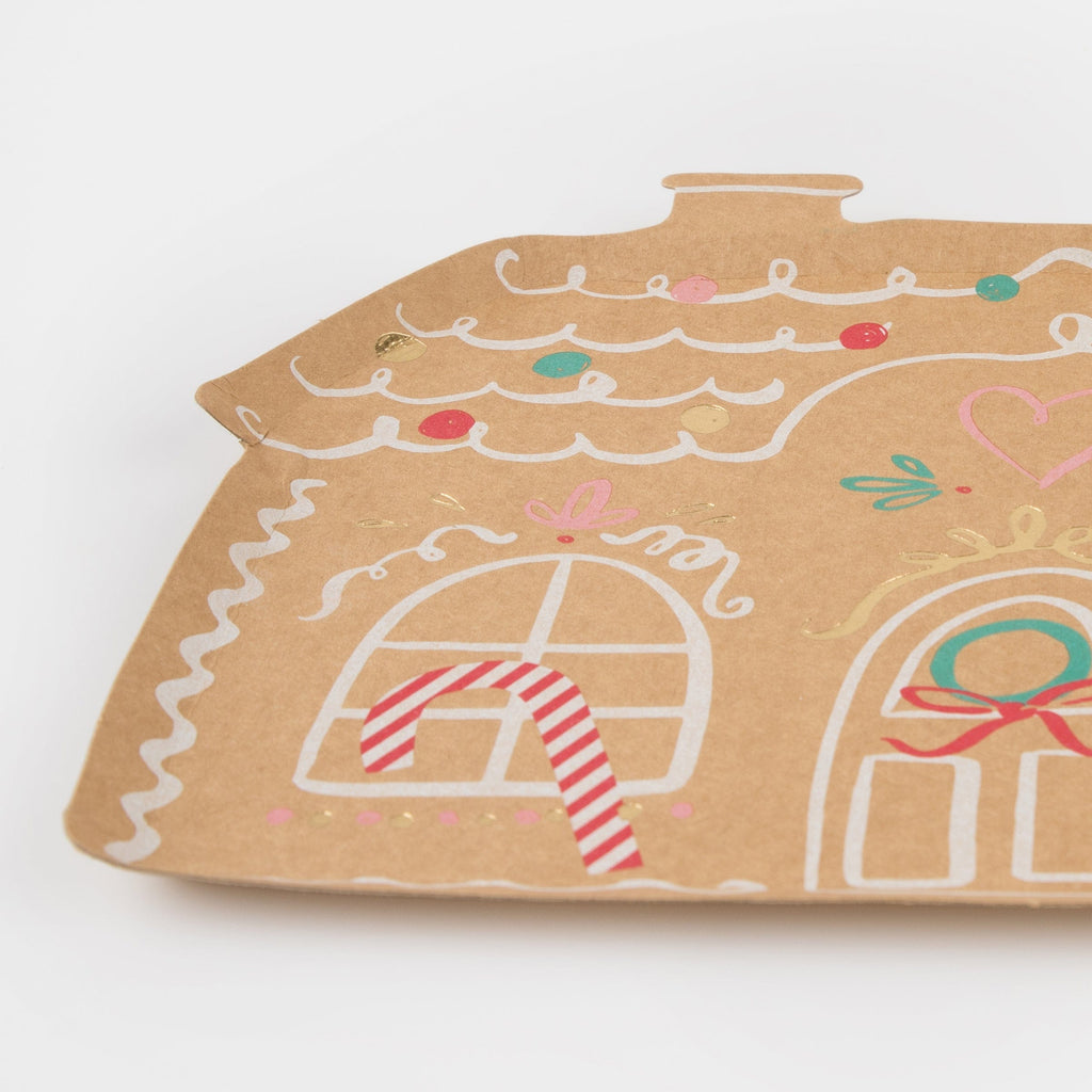 Gingerbread House Christmas Party Plates x 8 | Meri Meri Gingerbread Christmas party plates Gingerbread House Christmas Party Plates x 8